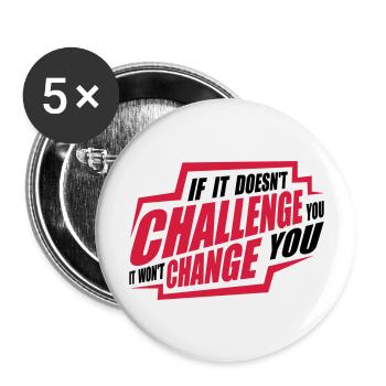 Workout Fitness Motivation Quote - Buttons large 2.2''/56 mm (5-pack) - white - Front