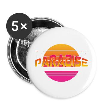 t shirt 05 - Buttons groß 56 mm (5er Pack) - Weiß - Vorne