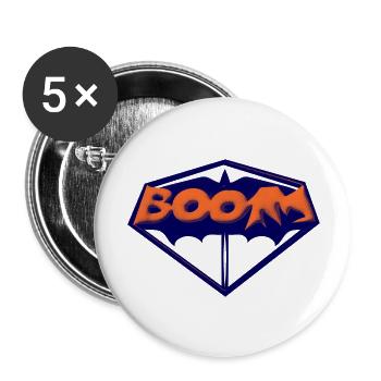 Super boom - Buttons groß 56 mm (5er Pack) - Weiß - Vorne
