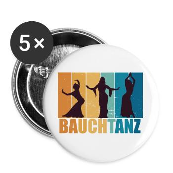 Bauchtanz Bauchtänzerin Tänzerin Geschenk - Buttons groß 56 mm (5er Pack) - Weiß - Vorne