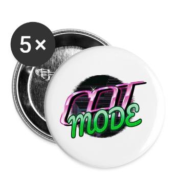 jokes present idea sayings awesome cat lover love - Buttons large 2.2''/56 mm (5-pack) - white - Front