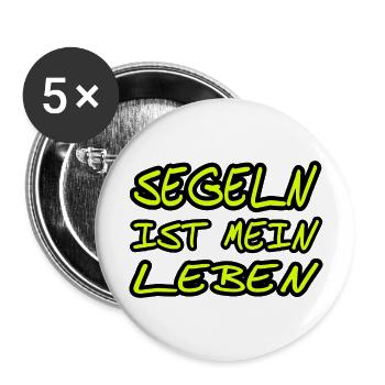 Segeln - Buttons groß 56 mm (5er Pack) - Weiß - Vorne