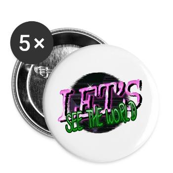 present far away countries jokes statement - Buttons groß 56 mm (5er Pack) - Weiß - Vorne