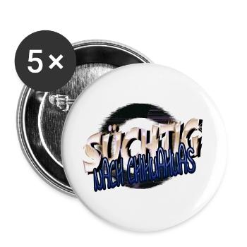 weihnachten geek bday haustier windhund hund boxer - Buttons groß 56 mm (5er Pack) - Weiß - Vorne