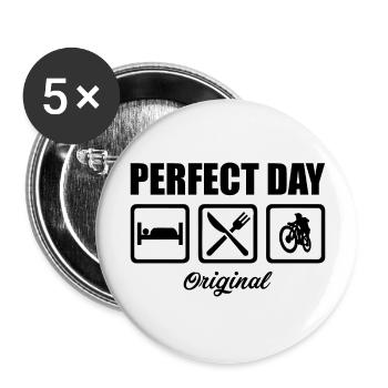 Perfect Day - Buttons large 2.2''/56 mm (5-pack) - white - Front