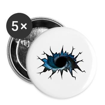 Schwarzes Loch - Buttons groß 56 mm (5er Pack) - Weiß - Vorne