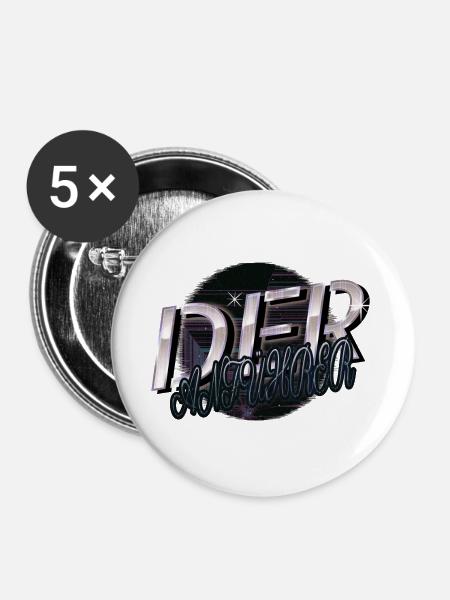 witzig geschenkidee weihnachten - Buttons groß 56 mm (5er Pack) - Weiß