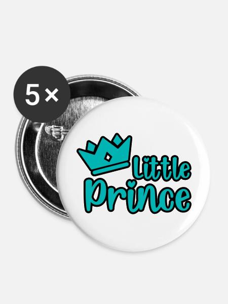 lt. prince - Buttons groß 56 mm (5er Pack) - Weiß