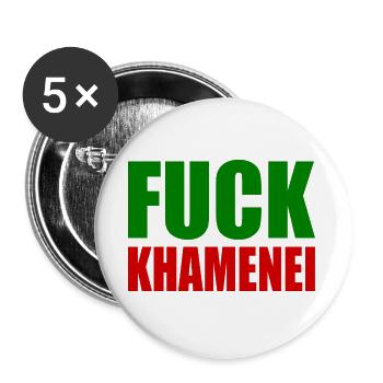 Fuck khamenei Chamenei - iran - Buttons groß 56 mm (5er Pack) - Weiß - Vorne