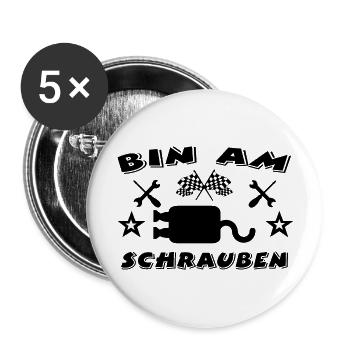 Auto - Buttons groß 56 mm (5er Pack) - Weiß - Vorne