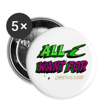 beach holiday statement animal funny gym quote - Buttons groß 56 mm (5er Pack) - Weiß - Vorne
