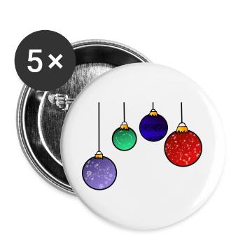 Christmas tree baubles - Christmas decoration - Buttons large 2.2''/56 mm (5-pack) - white - Front