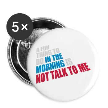ne me parle pas - Lot de 5 grands badges (56 mm) - blanc - Devant