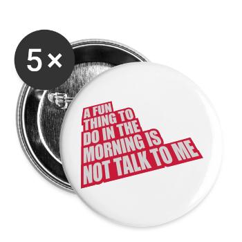ne me parle pas - Lot de 5 grands badges (56 mm) - blanc - Devant