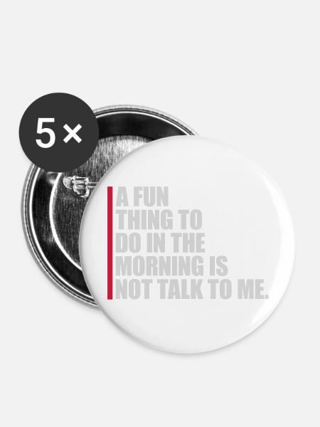 not talk to me - Buttons groß 56 mm (5er Pack) - Weiß