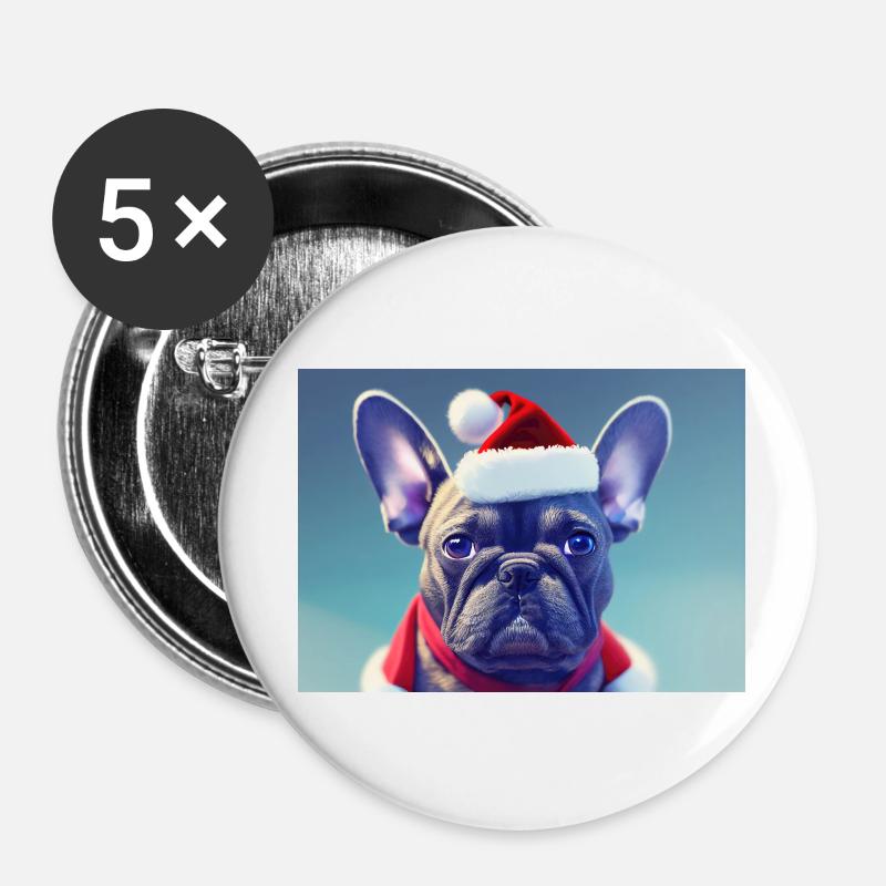 Christmas 6 - Buttons large 2.2''/56 mm (5-pack) - white