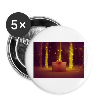 Noël 13 - Lot de 5 grands badges (56 mm) - blanc - Devant