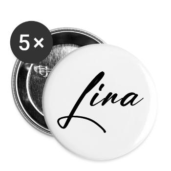 lina - Buttons groß 56 mm (5er Pack) - Weiß - Vorne