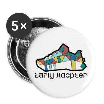 Shoe 2 - Buttons groß 56 mm (5er Pack) - Weiß - Vorne