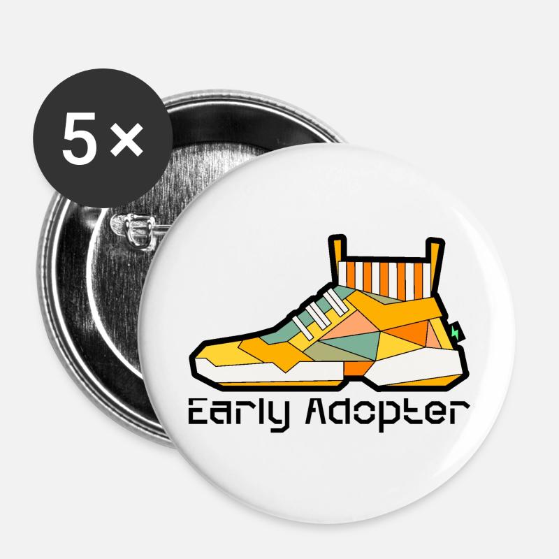 Shoe 8 - Buttons large 2.2''/56 mm (5-pack) - white