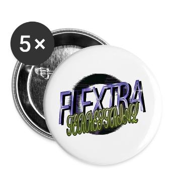 birthday present 2019 fun alien loving kid - Buttons groß 56 mm (5er Pack) - Weiß - Vorne