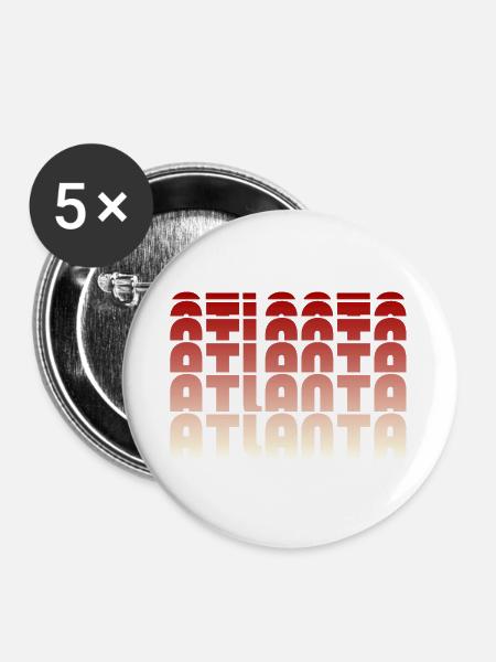 Atlanta Gradient Muster - Buttons groß 56 mm (5er Pack) - Weiß