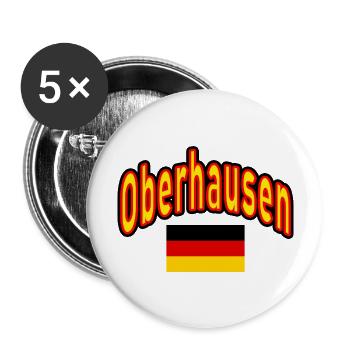 Oberhausen deutschland flagge - Buttons groß 56 mm (5er Pack) - Weiß - Vorne