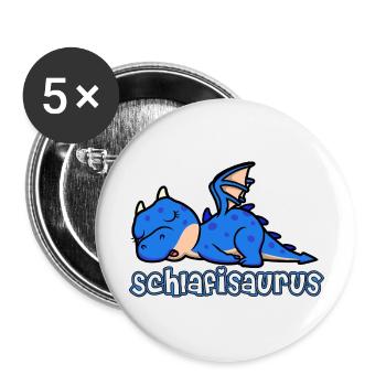 Schlafisaurus Schlafshirt Lieblingsshirt - Buttons groß 56 mm (5er Pack) - Weiß - Vorne