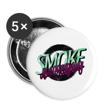 Le chef de cuisine cite le chef pirate génial - Lot de 5 grands badges (56 mm) - blanc - Devant
