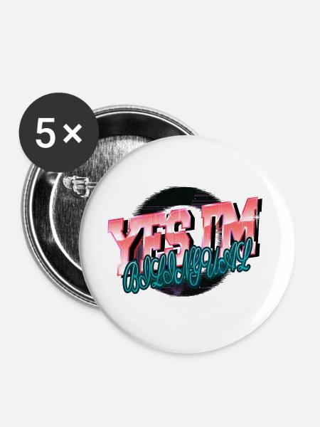 cool analyst awesome computer science - Buttons groß 56 mm (5er Pack) - Weiß