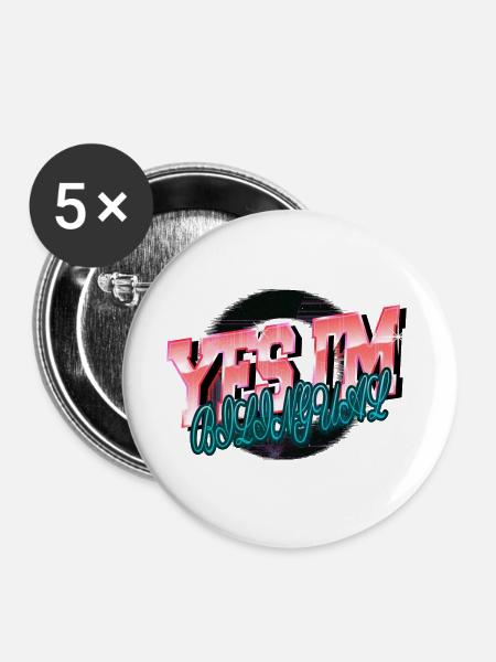 cool analyst awesome computer science - Buttons groß 56 mm (5er Pack) - Weiß