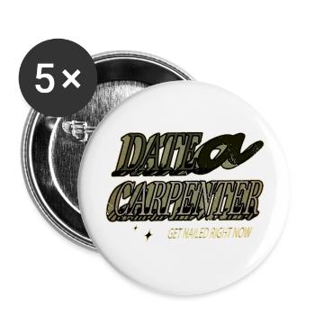 Geek John Carpenter Tshirts Bday - Lot de 5 grands badges (56 mm) - blanc - Devant