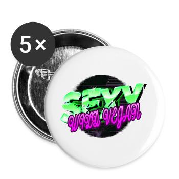 gesundes essen witzig statement gesundheit - Buttons groß 56 mm (5er Pack) - Weiß - Vorne