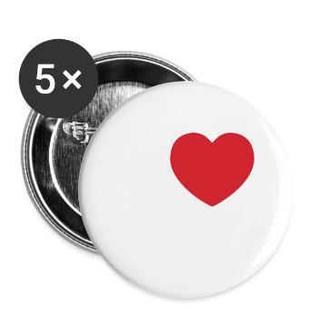 J’aime l’Italie | J’aime l’Italie | I Coeur Italie - Lot de 5 grands badges (56 mm) - blanc - Devant