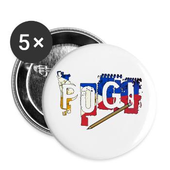 Philippines Filipino Pogi Vintage Sweet I Cadeau - Lot de 5 grands badges (56 mm) - blanc - Devant
