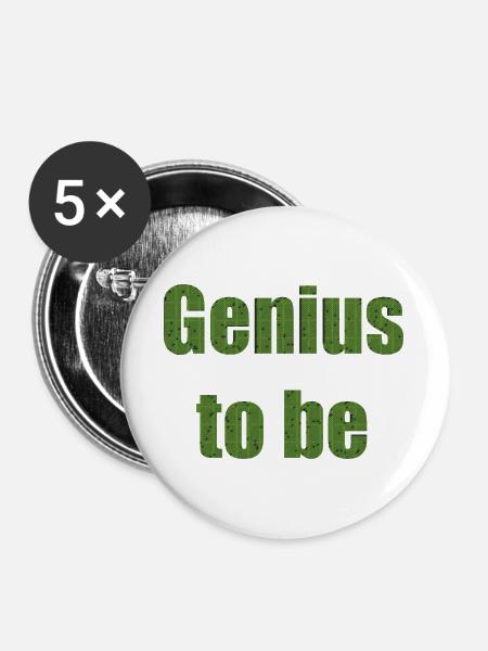 genius to be - Buttons groß 56 mm (5er Pack) - Weiß