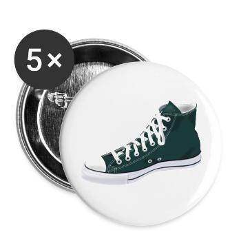 Sneaker & Chuck - for lovers - Buttons large 2.2''/56 mm (5-pack) - white - Front
