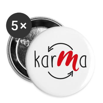 Karma - Buttons groß 56 mm (5er Pack) - Weiß - Vorne
