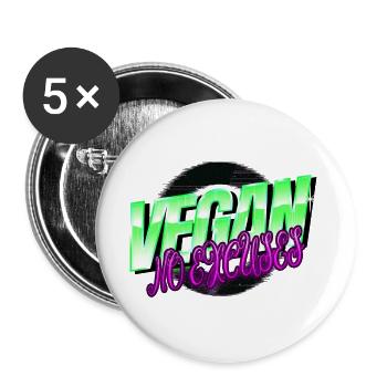 birthday present idea veggie fruit statement - Buttons large 2.2''/56 mm (5-pack) - white - Front