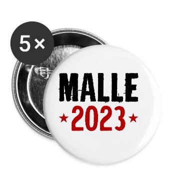 Malle 2023 - Buttons large 2.2''/56 mm (5-pack) - white - Front