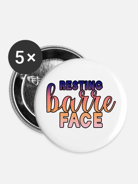 Resting Barre Face 3 - Buttons groß 56 mm (5er Pack) - Weiß
