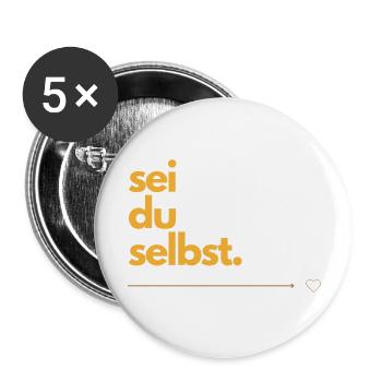 sei du selbst. - Buttons groß 56 mm (5er Pack) - Weiß - Vorne