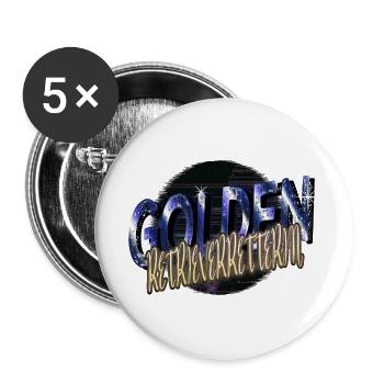 lustig pfote chihuahua geburtstagsgeschenkidee - Buttons groß 56 mm (5er Pack) - Weiß - Vorne