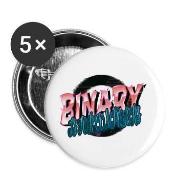 present cool design humor pansexual happy - Buttons large 2.2''/56 mm (5-pack) - white - Front