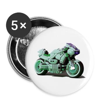 Bike of the future for motorcyclists and bikers - Buttons large 2.2''/56 mm (5-pack) - white - Front