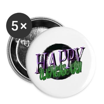 believe space travel birthday present idea - Buttons large 2.2''/56 mm (5-pack) - white - Front