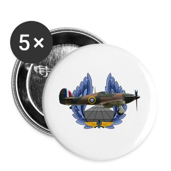 Ouragan - Lot de 5 grands badges (56 mm) - blanc - Devant
