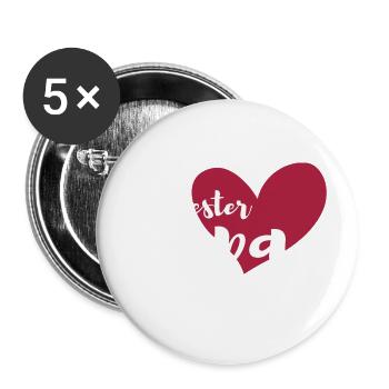 Lustiger Spruch Witzig Humor Geschenkidee - Buttons groß 56 mm (5er Pack) - Weiß - Vorne