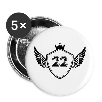 Coat of arms 22 - Buttons large 2.2''/56 mm (5-pack) - white - Front