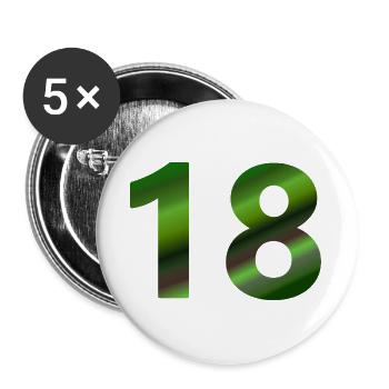 für frau, 18 Grüntöne - Buttons groß 56 mm (5er Pack) - Weiß - Vorne